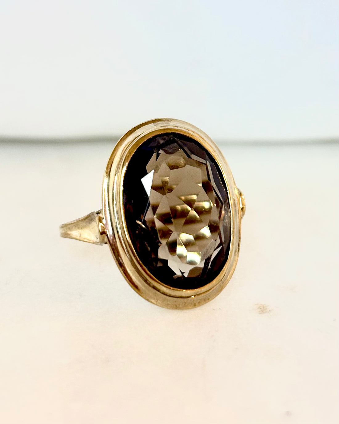 Bague Cocktail Quartz Fumé 6.80 carats &quot;Emeline&quot;