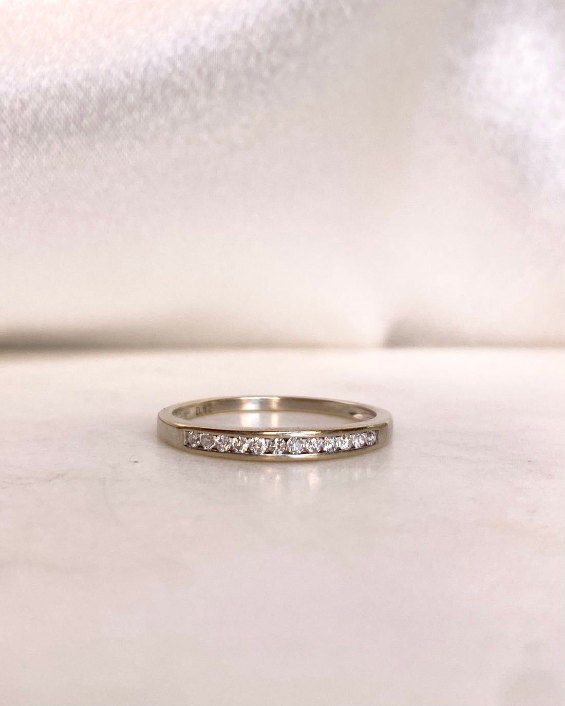 Bague Demi-Alliance Diamants 0.12 carat &quot;Isalys&quot;
