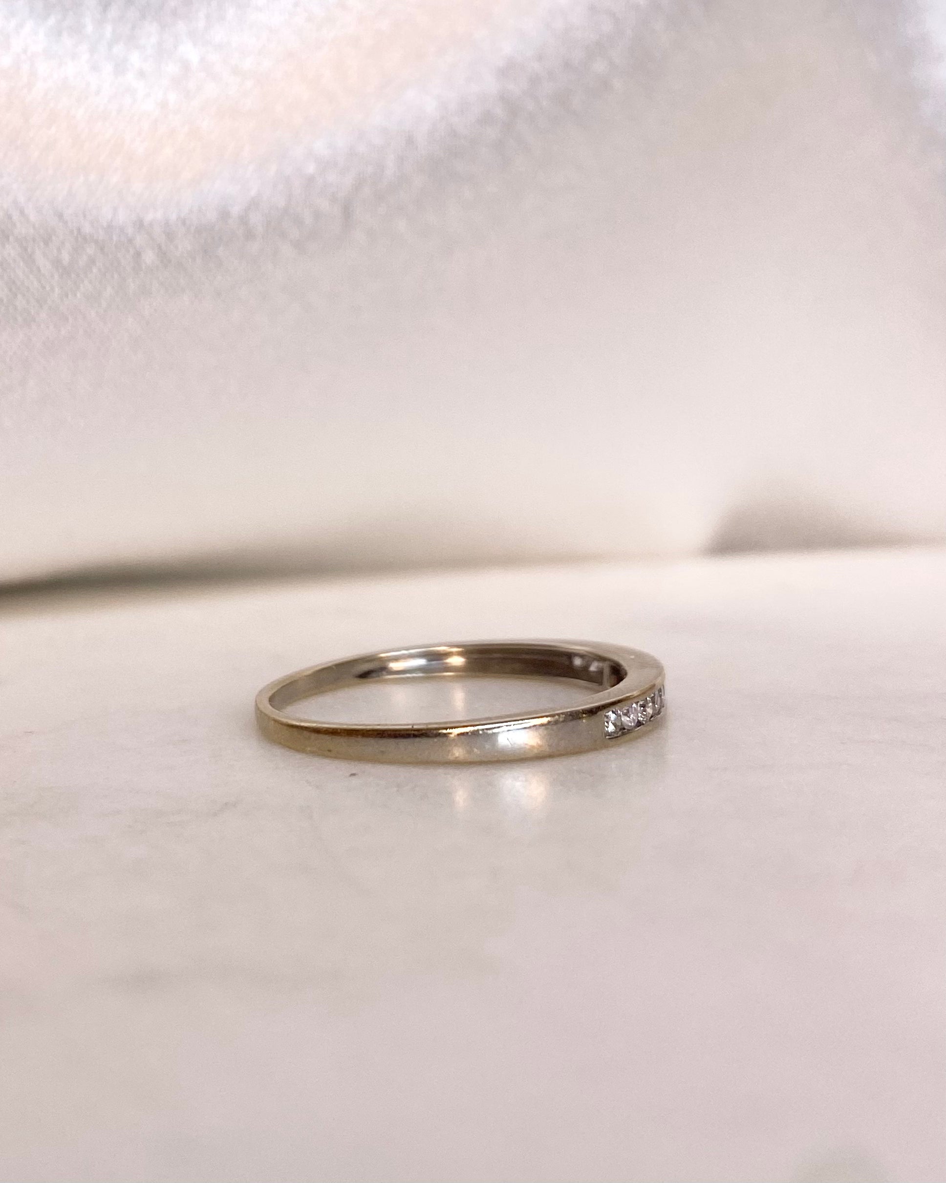 Bague Demi-Alliance Diamants 0.12 carat "Isalys" - Elliade Paris