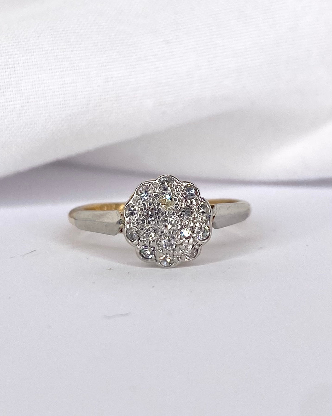 Bague Marguerite Art-déco 17 Diamants &quot;Isaure&quot;