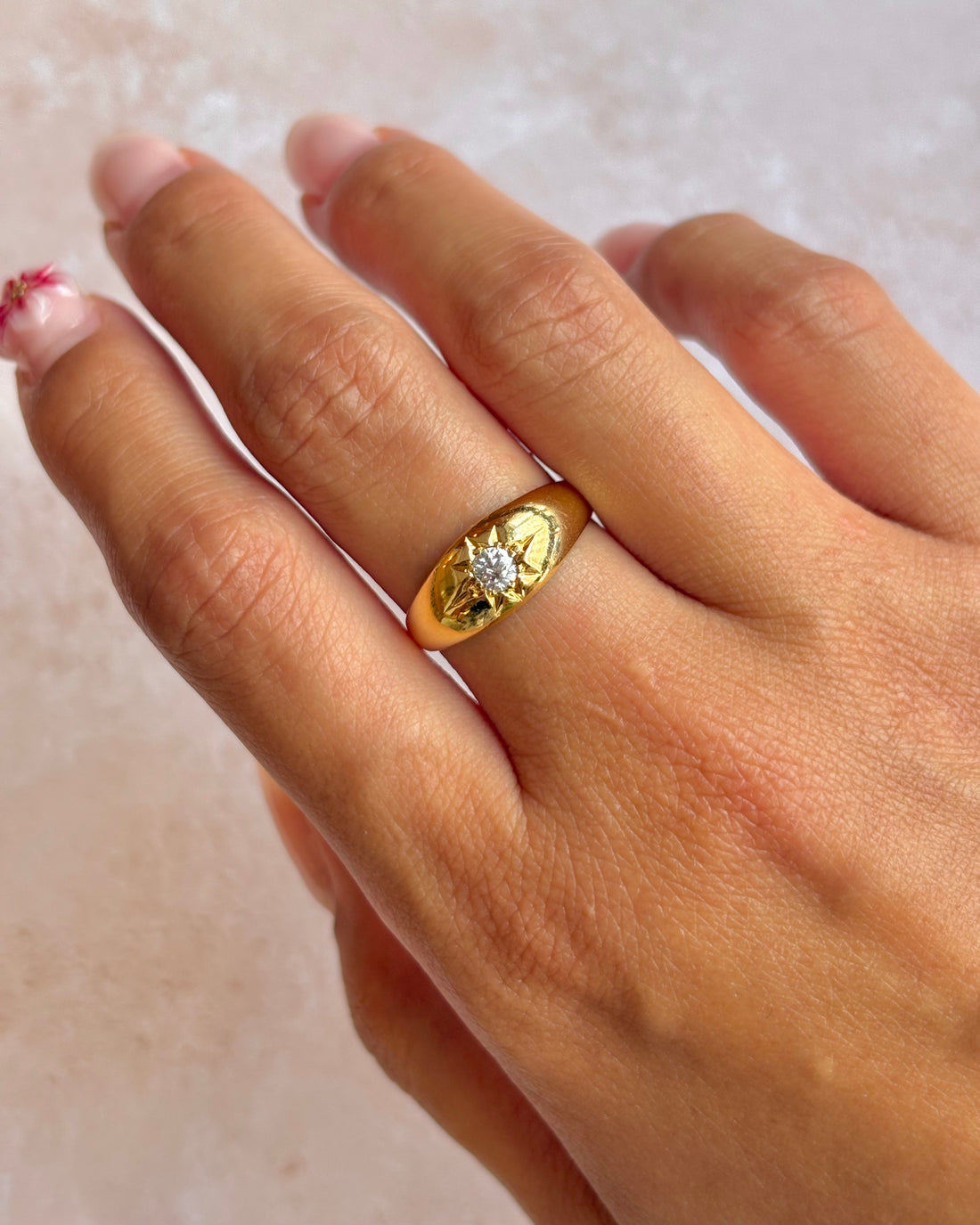 Bague Jonc Diamant 0.20 carat &amp; Or 4.25g "Céleste"