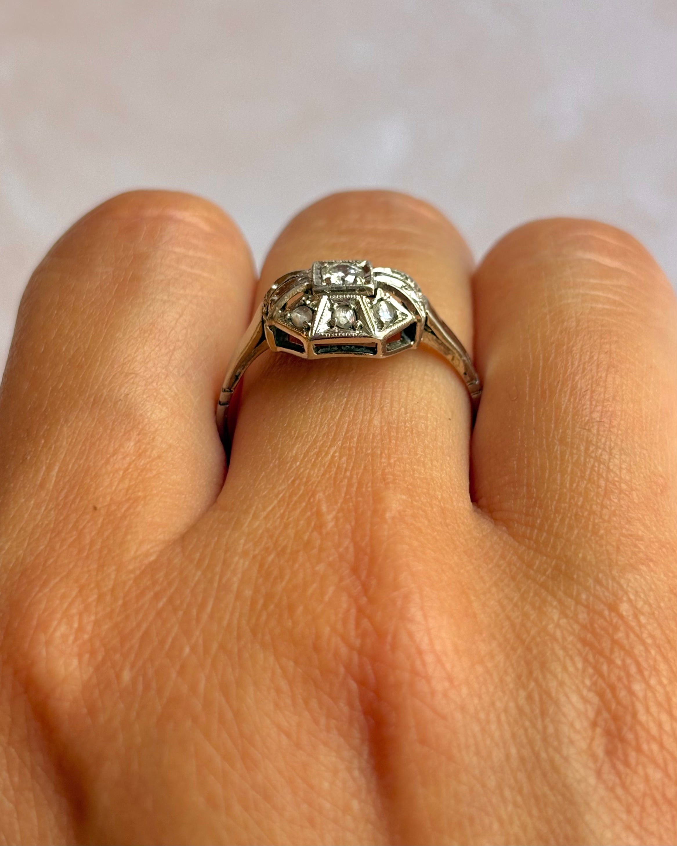 Bague Art-Déco Diamants "Linette"