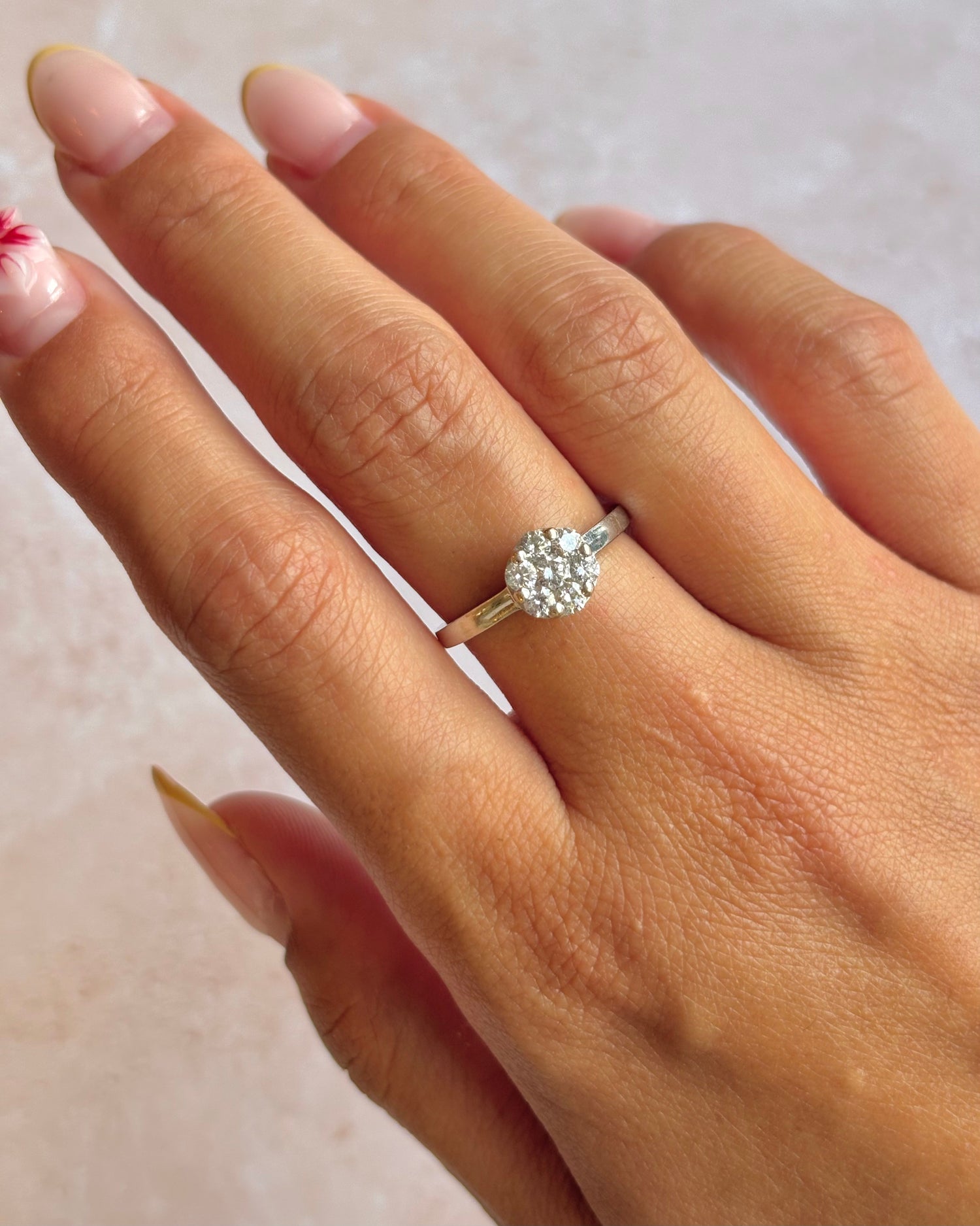 Bague Marguerite Diamants 0.37 carat "Lili"