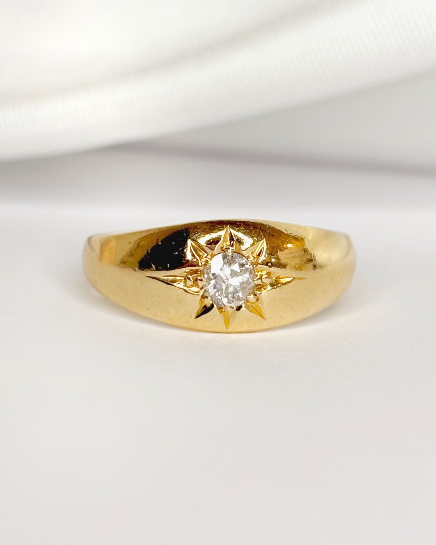 Diamond Band Ring 0.20 Carat &amp; 4.25g Gold "Céleste"