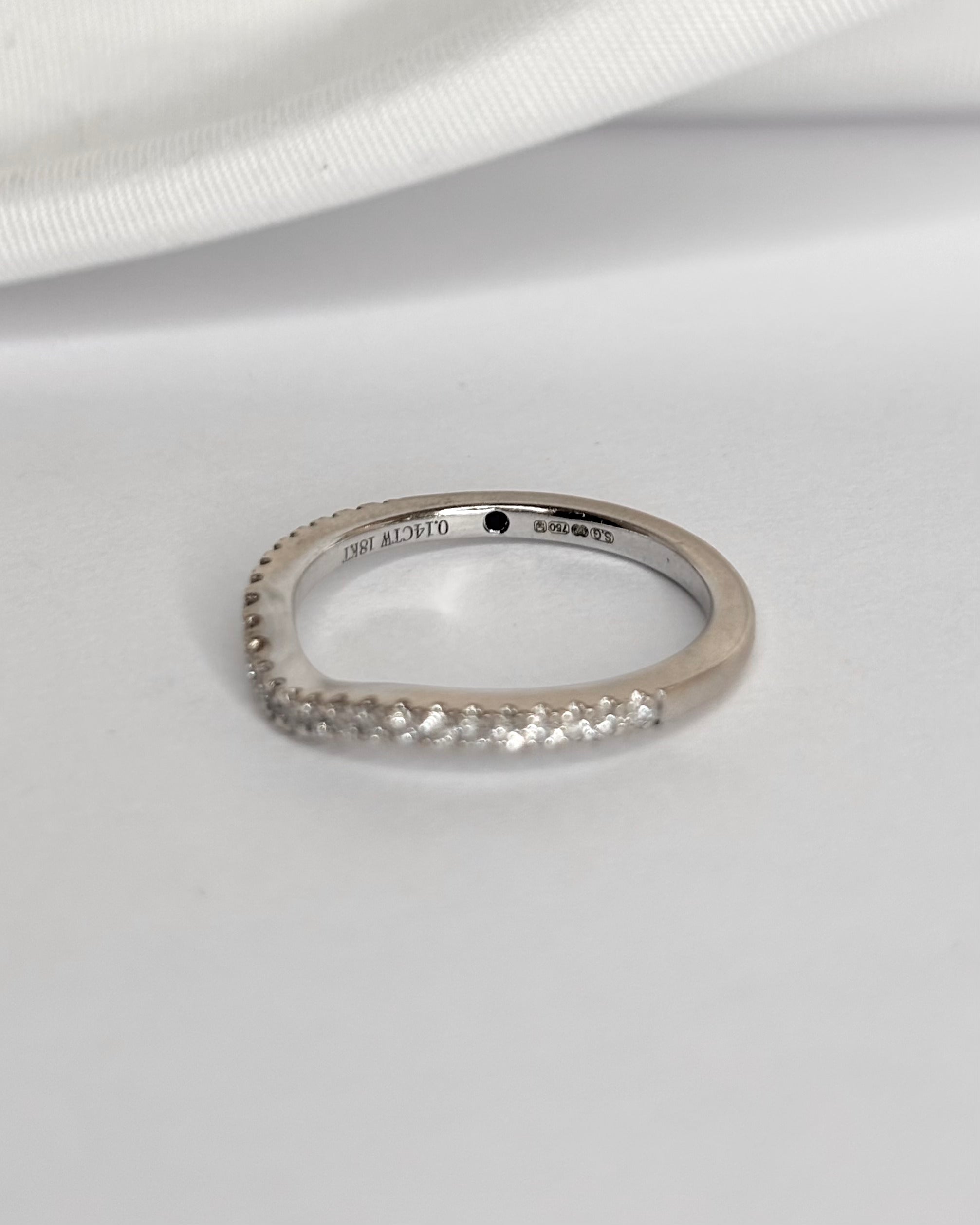 Diamond &amp; Sapphire Half-Eternity Ring "Tristane"