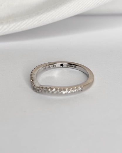 Diamond &amp; Sapphire Half-Eternity Ring "Tristane"