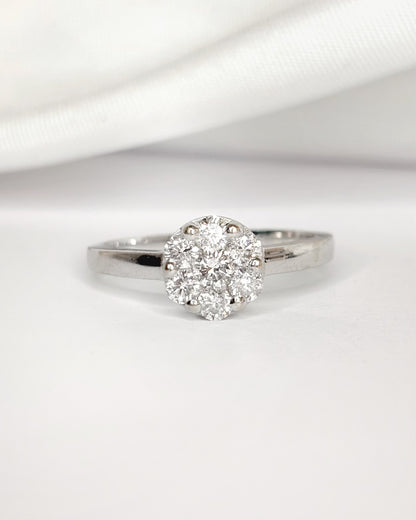 Bague Marguerite Diamants 0.37 carat "Lili"