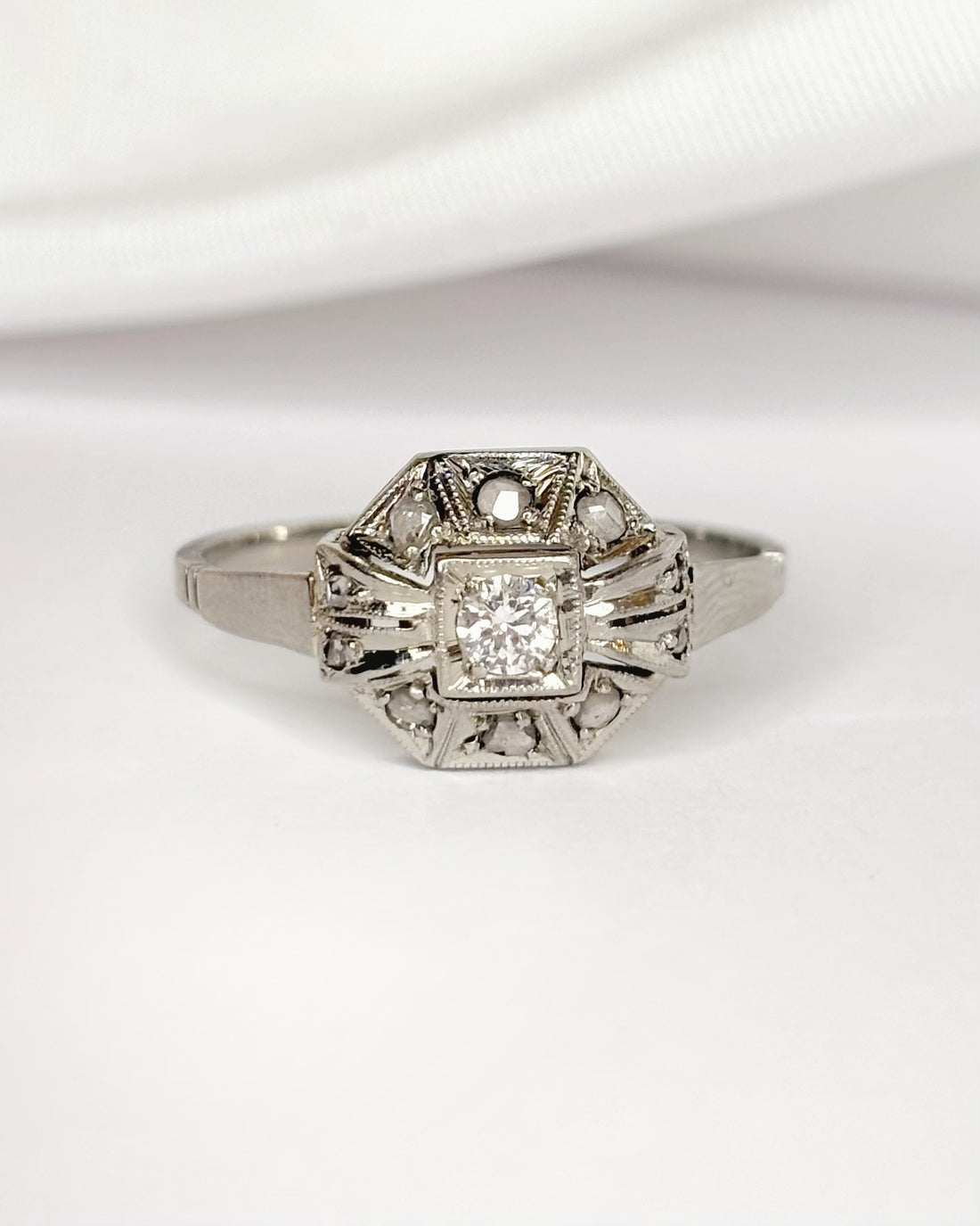 Bague Art-Déco Diamants "Linette"