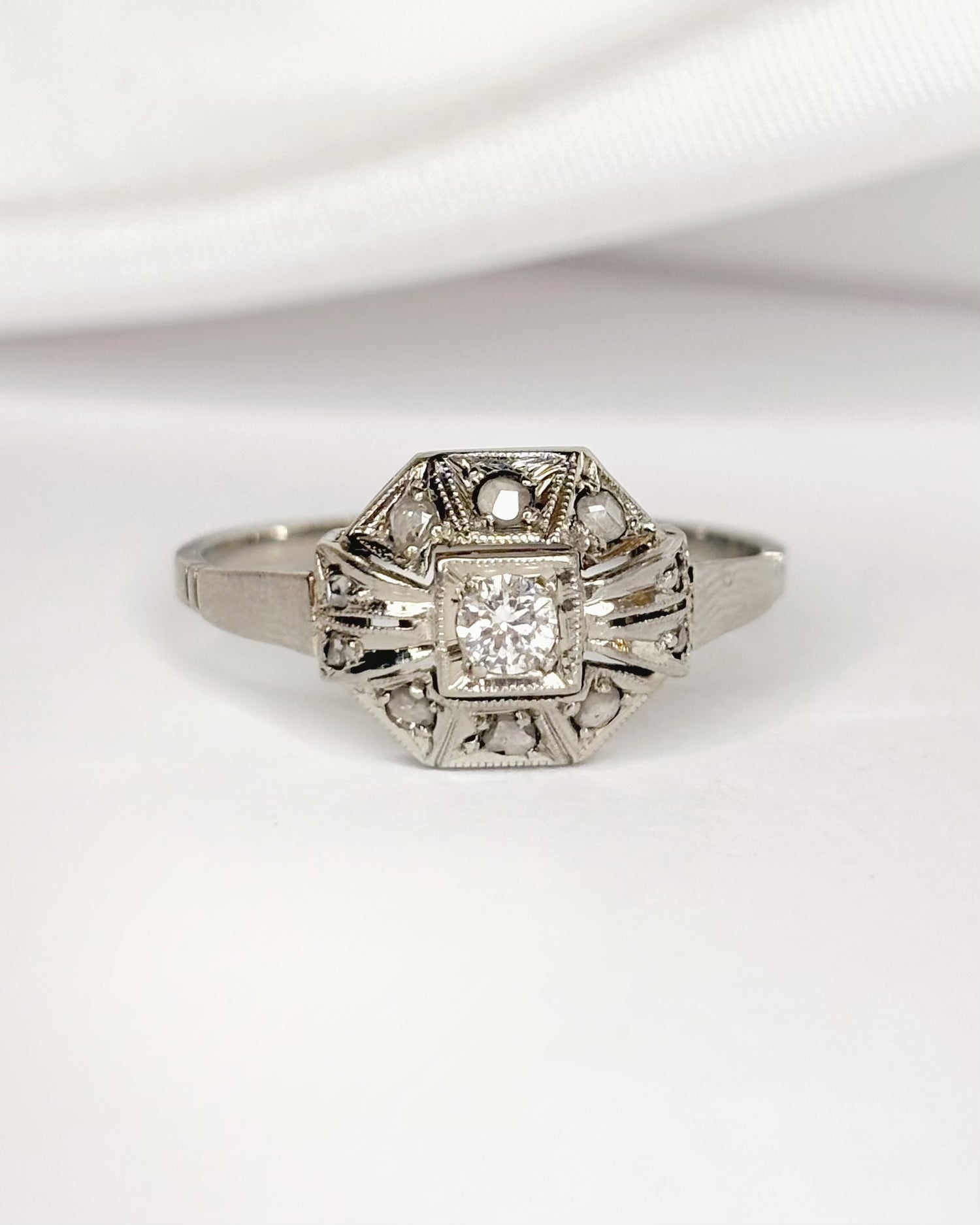 Bague Art-Déco Diamants "Linette"