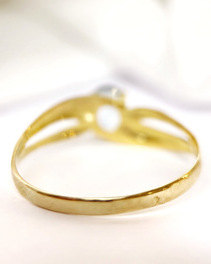 Aquamarine Band Ring "Elisa"