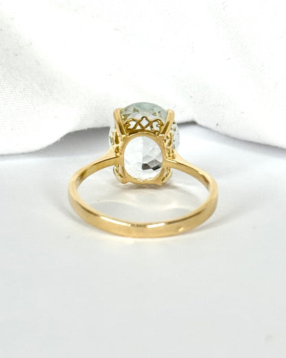 Anillo de cóctel con aguamarina de 4.70 quilates "Chrystel"