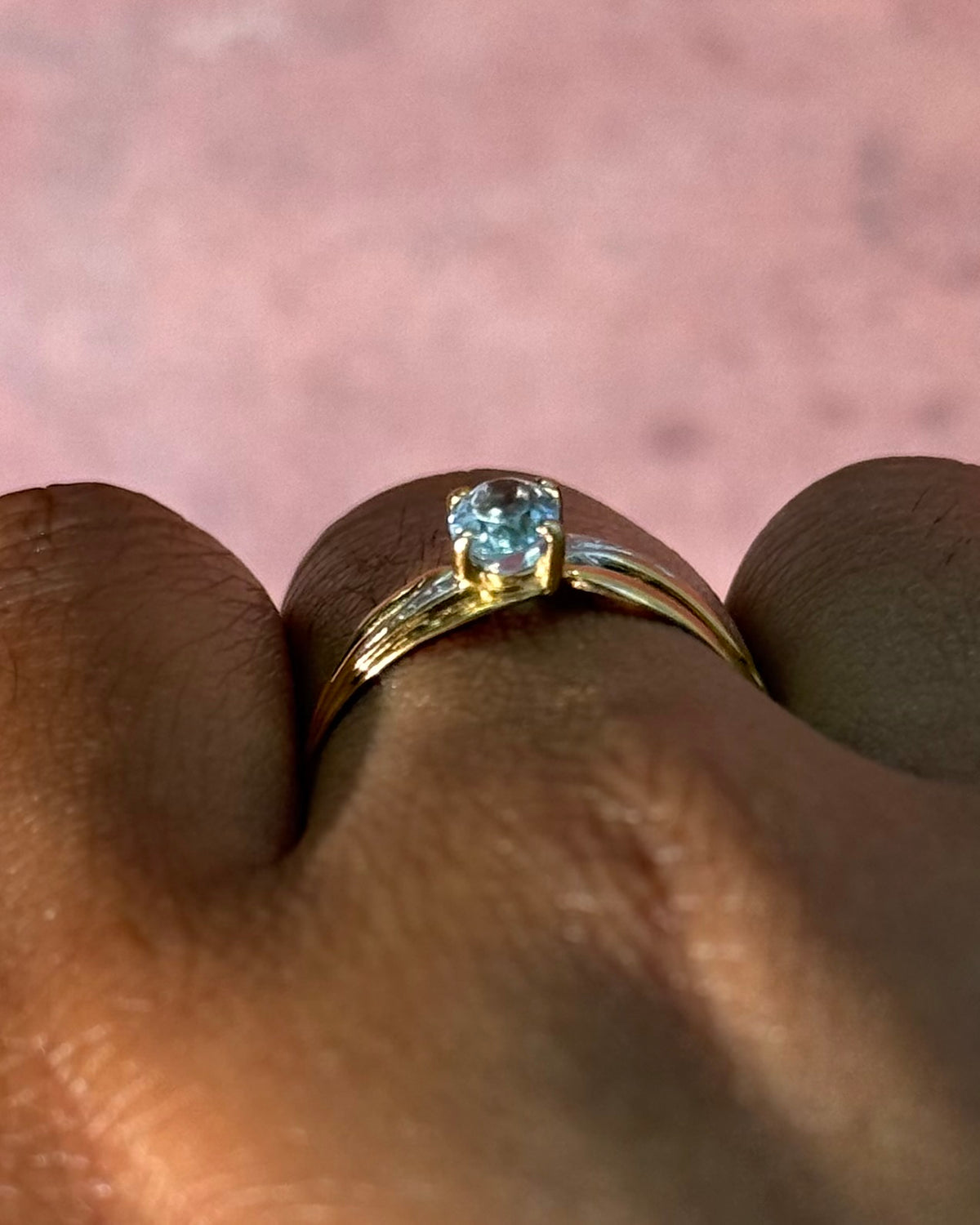 Aquamarine Band Ring "Elisa"