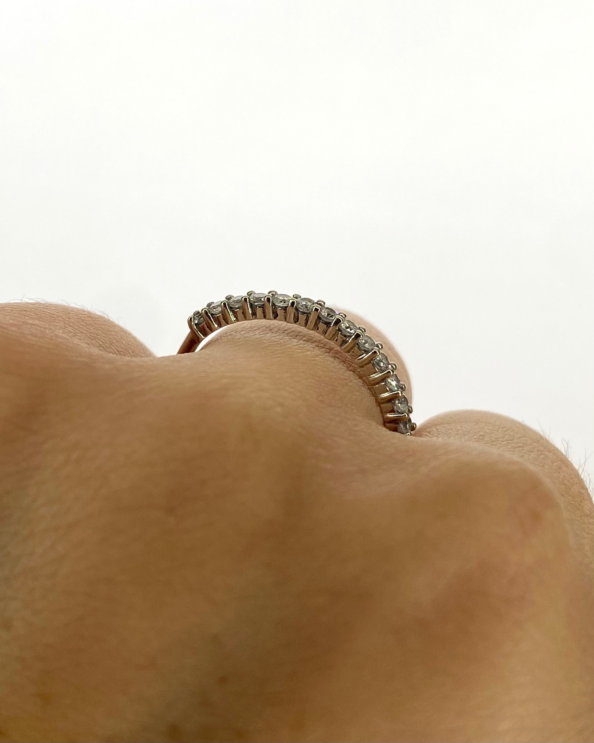 Bague Demi-Alliance Diamants "Sandy"