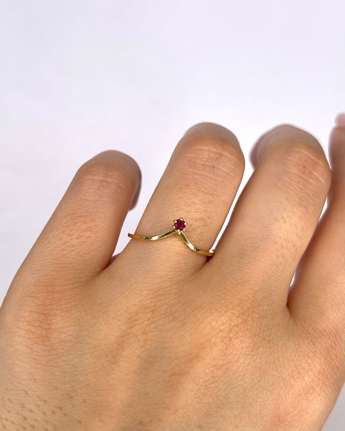 Bague Diadème Rubis "Bella"