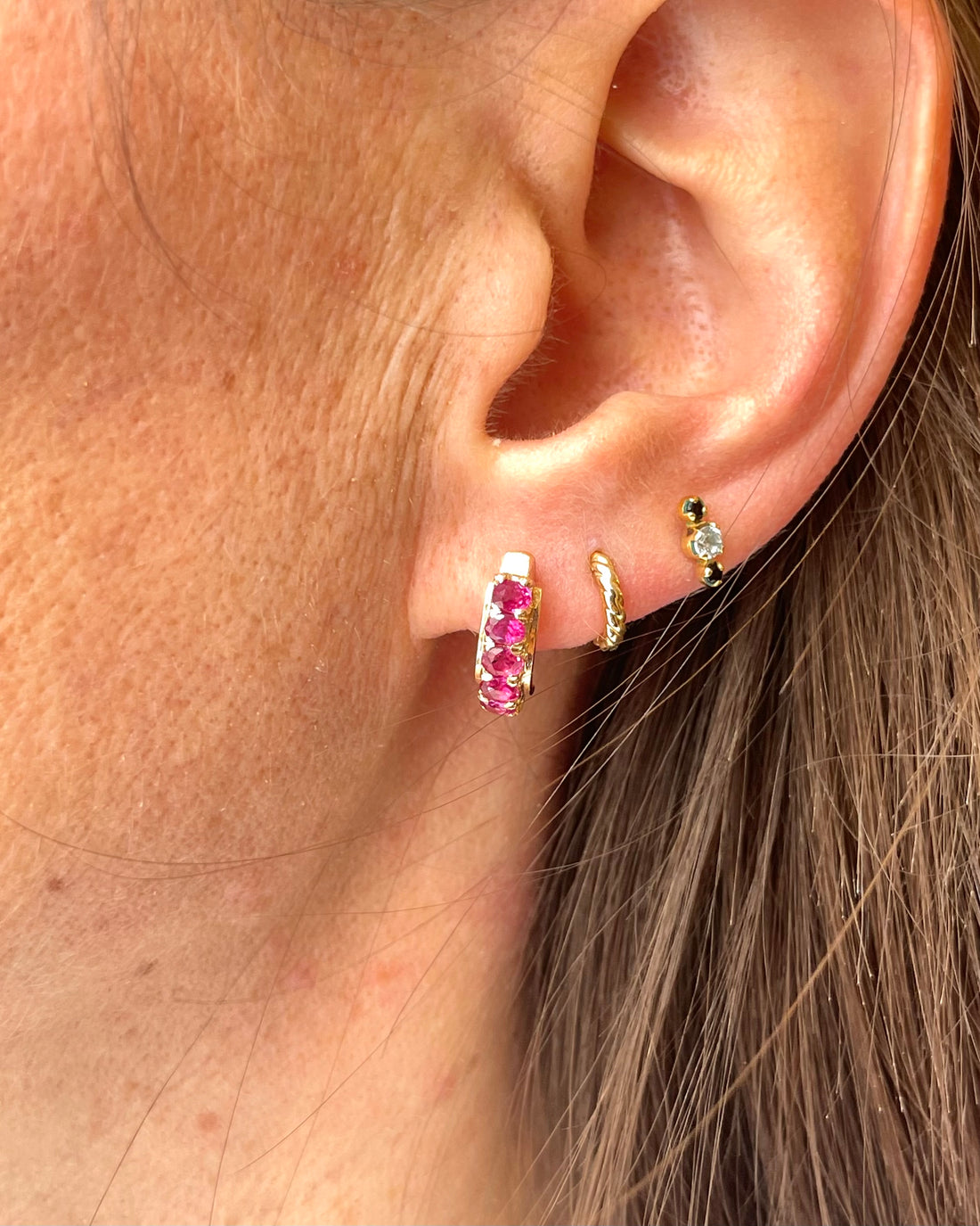 Demi-Créoles Rubis 1.25 carat "Priscilla"