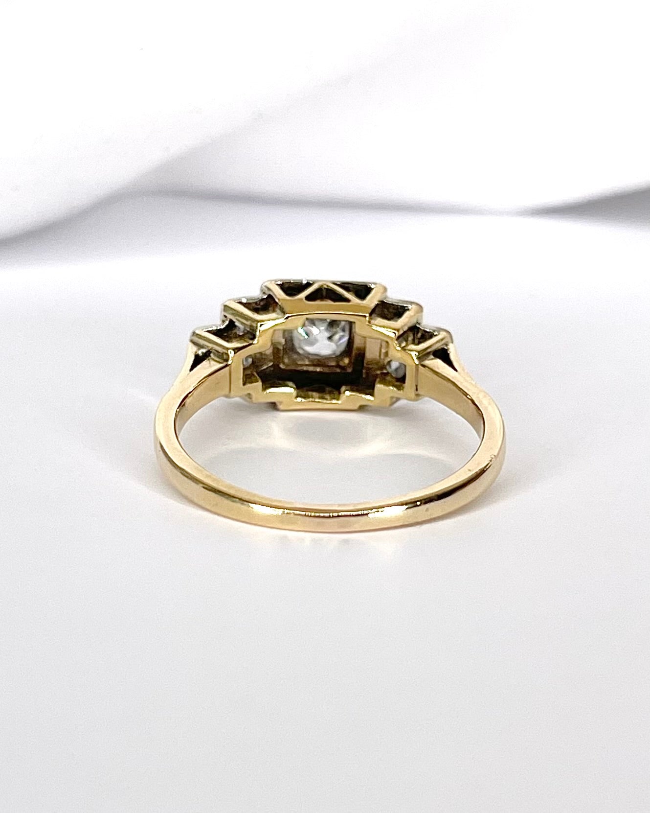 Tank Art Deco Diamond Ring 0.41 Carat "Solange"