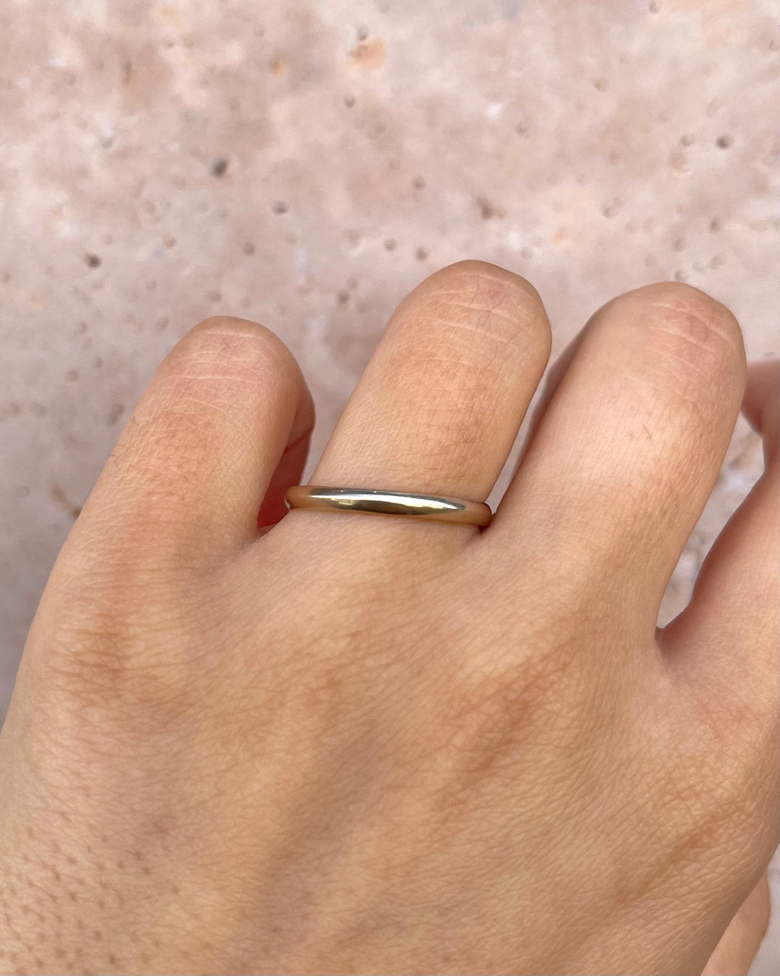 Bague Alliance Or Gris 2.3 mm "Fanny"