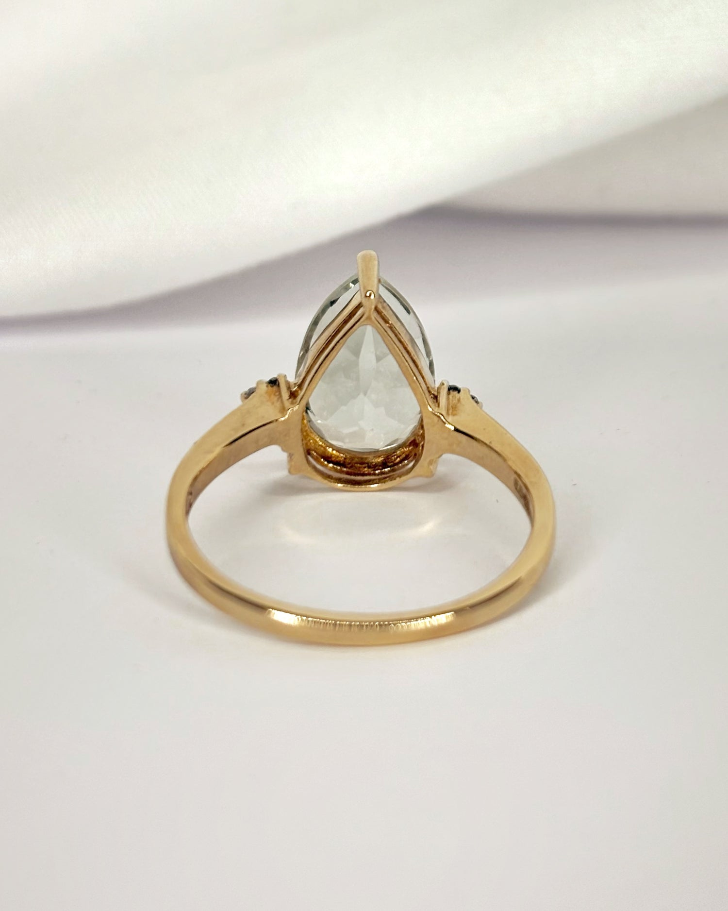 Bague Trilogie Prasiolite 3.10 carats &amp; Diamants "Marta"