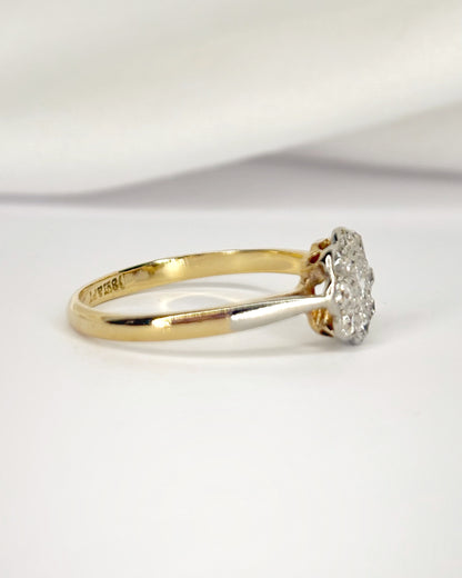 Bague Marguerite Art-Déco Diamants 0.28 carat "Selena"