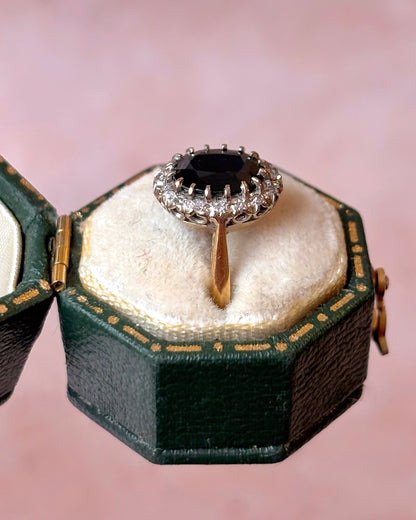 Bague Marguerite Saphir 1.70 carat &amp; Diamants "Lauranne"