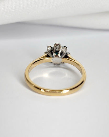 Bague Marguerite Saphir &amp; Diamants "Cyane"