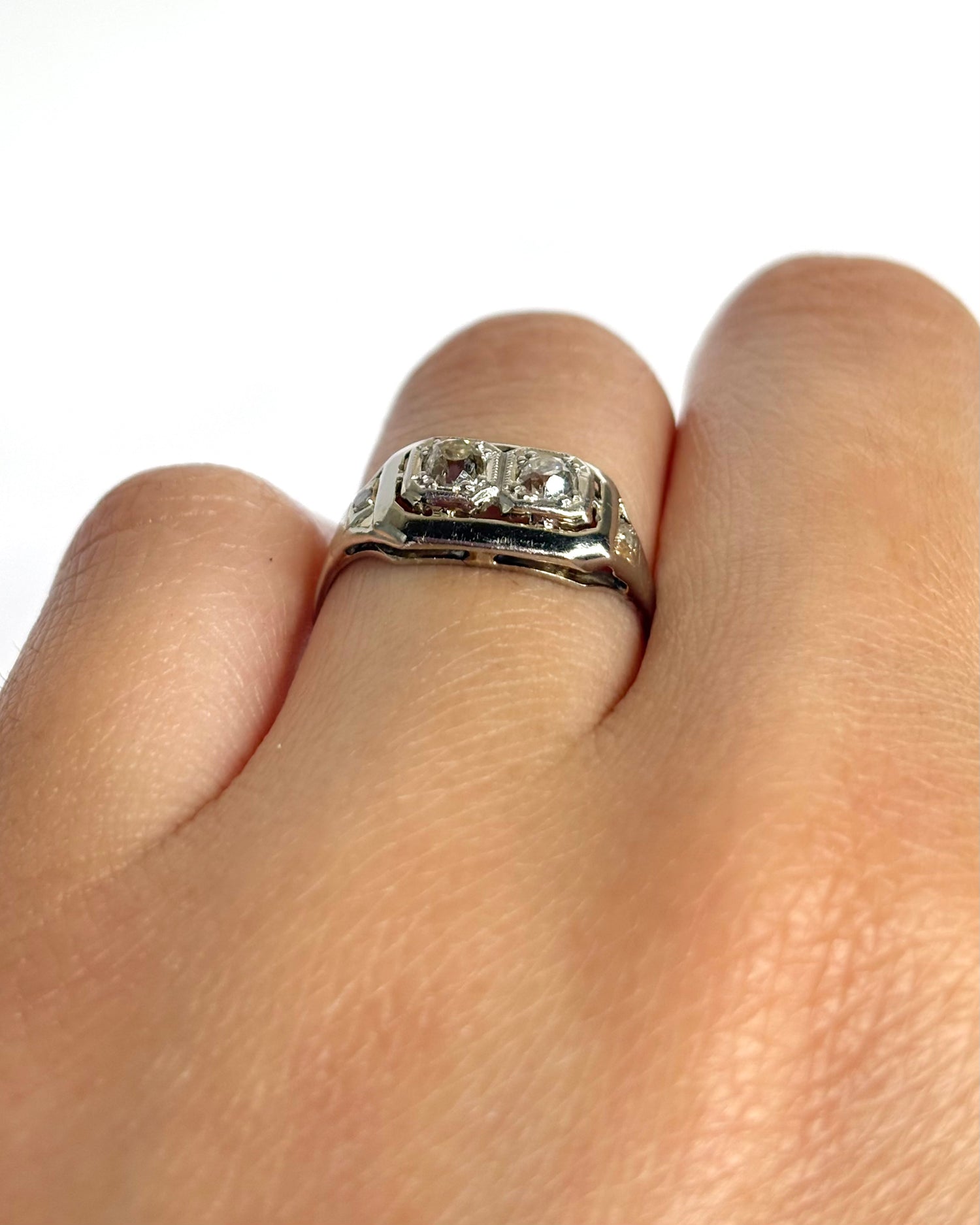 Bague Art-Déco Diamants 0.20 carat "Moïra"