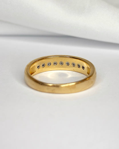 Bague Demi-Alliance Diamants &amp; Or 2,93g "Connie"