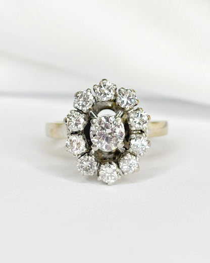 Bague Marguerite Diamants 1.10 carat "Florine"