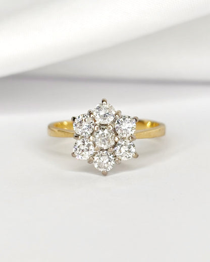 Bague Marguerite Diamants 0.76 carat "Helene"