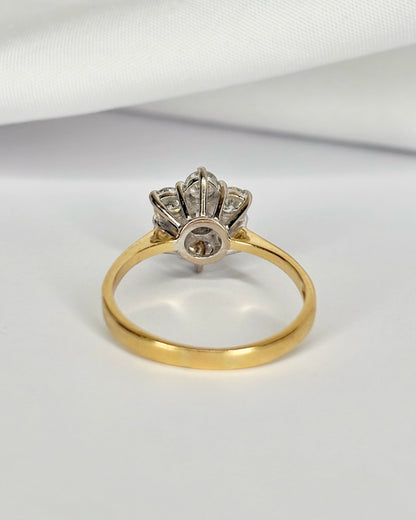 Bague Marguerite Diamants 0.76 carat "Helene"