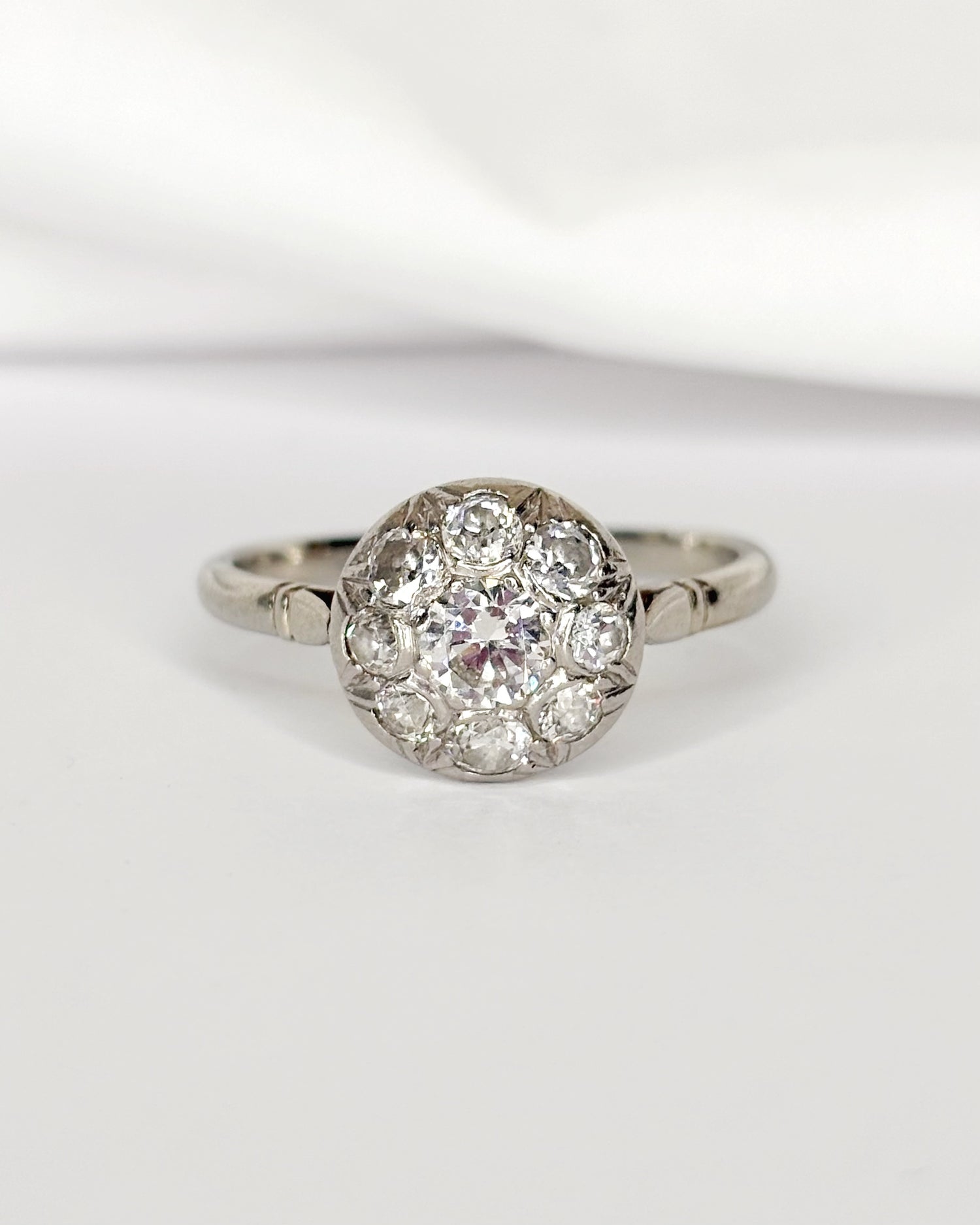 Bague Art-Déco Diamants 0.76 carat "Ginevra"