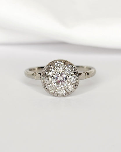 Bague Art-Déco Diamants 0.76 carat "Ginevra"