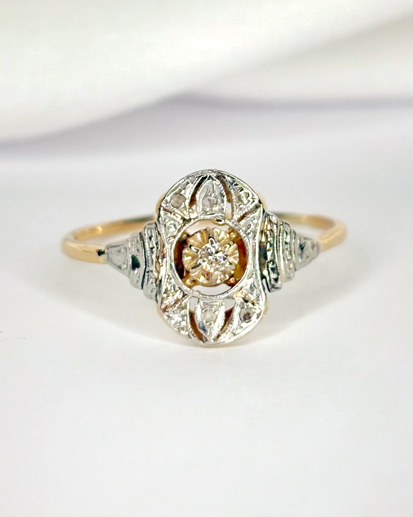 Bague Art Déco Diamants "Emeline"