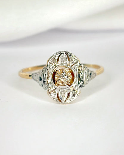 Bague Art Déco Diamants "Emeline"