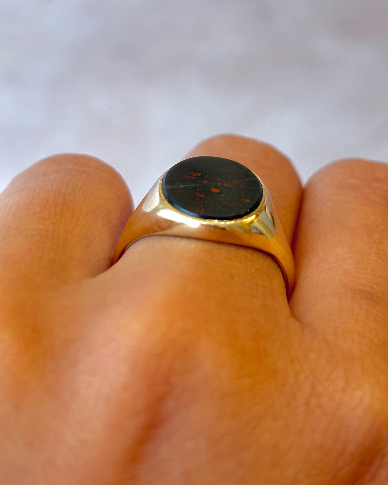 Bague Chevalière Jaspe Sanguin "Marien"