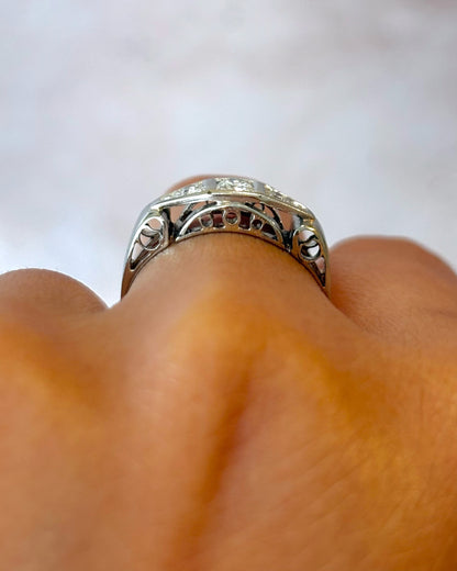 Anillo solitario de turmalina