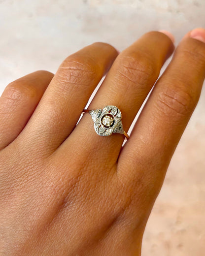 Bague Art Déco Diamants "Emeline"