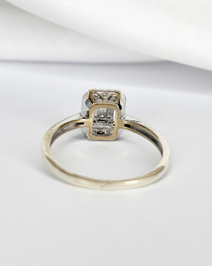 Anillo estilo Art Déco con diamantes 0,34 quilates "Coraline"