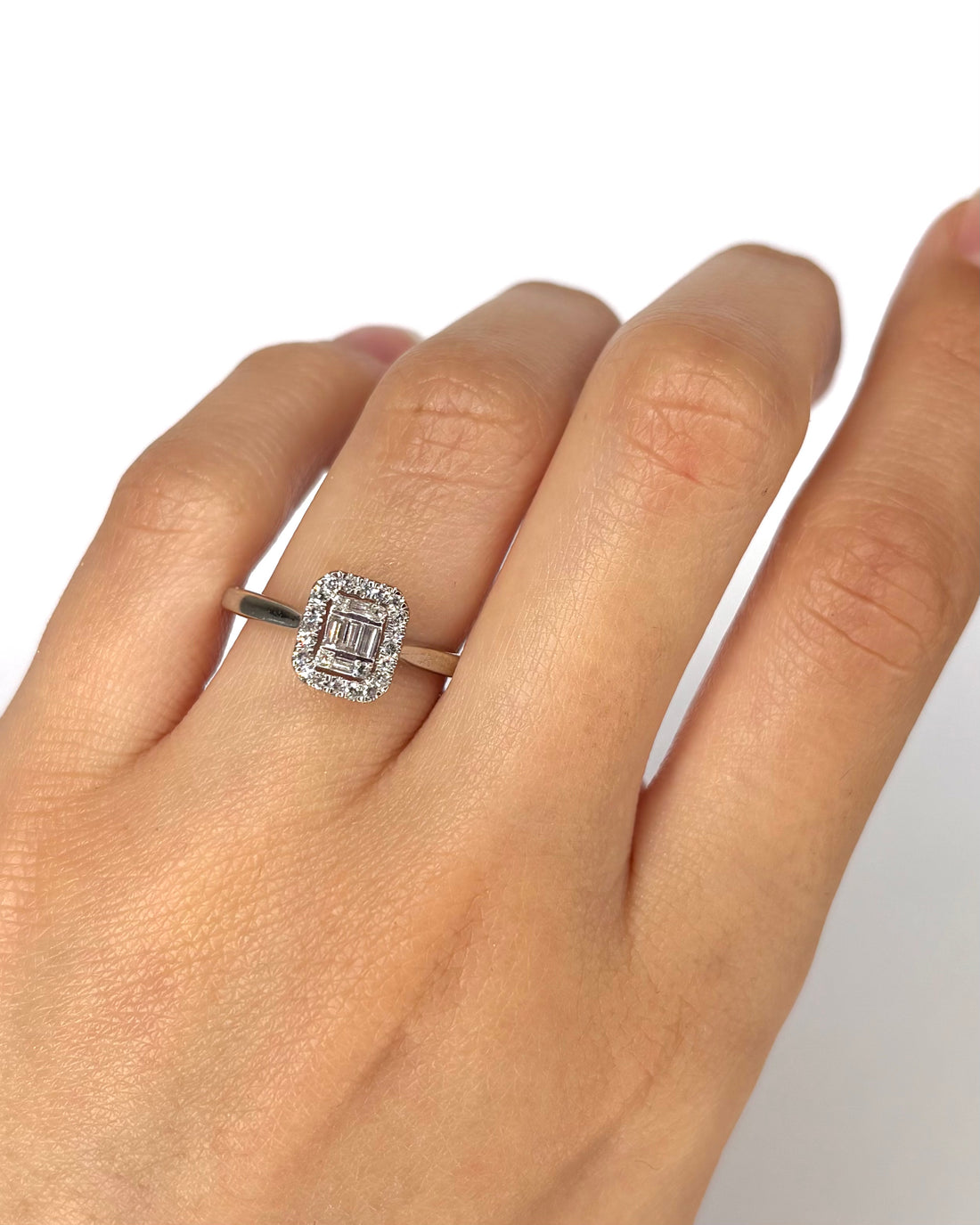 Bague Style Art-déco Diamants 0.34 carat "Coraline"