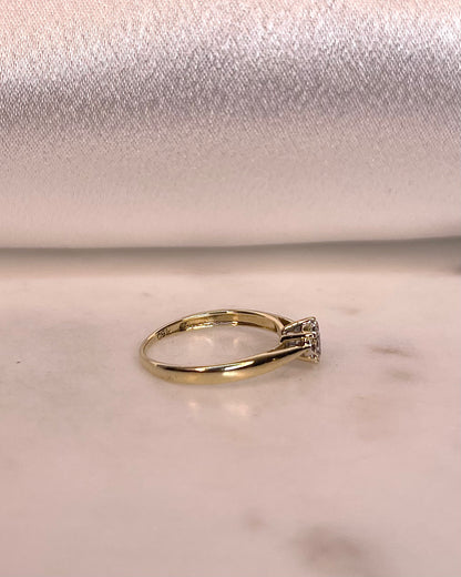 Bague Solitaire Fleur 7 Diamants &quot;Gwendy&quot;