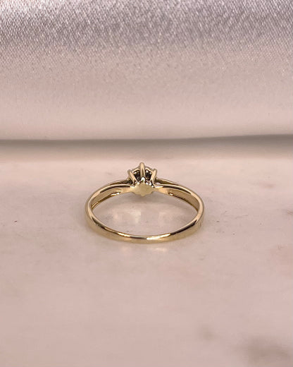 Bague Solitaire Fleur 7 Diamants &quot;Gwendy&quot;