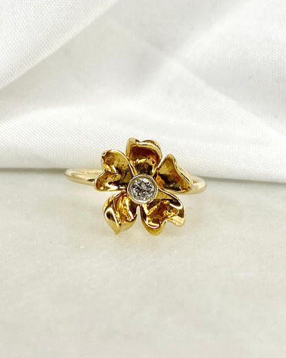 Bague Fleur Diamant 0.08 carat &quot;Giana&quot;