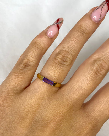 Bague Jonc Améthyste &quot;Isis&quot;