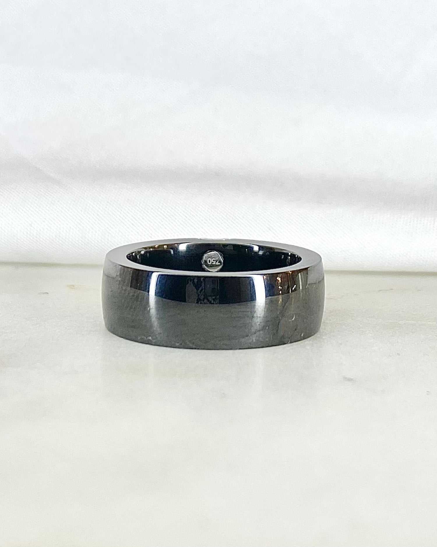 Bague Jonc Céramique &amp; Diamants 6.16 g &quot;Kamila&quot;