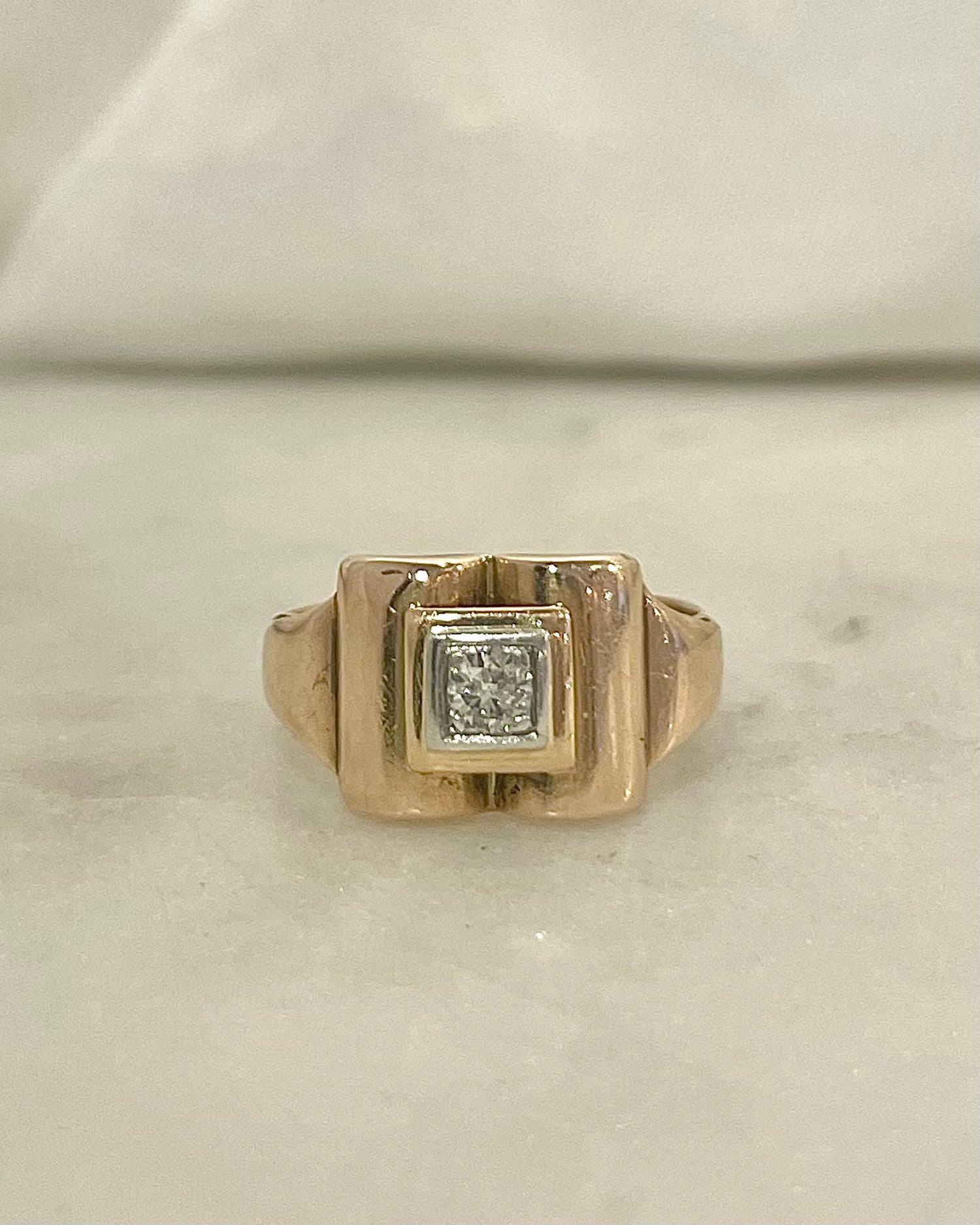 Bague Tank Diamant Vintage &quot;Corine&quot;