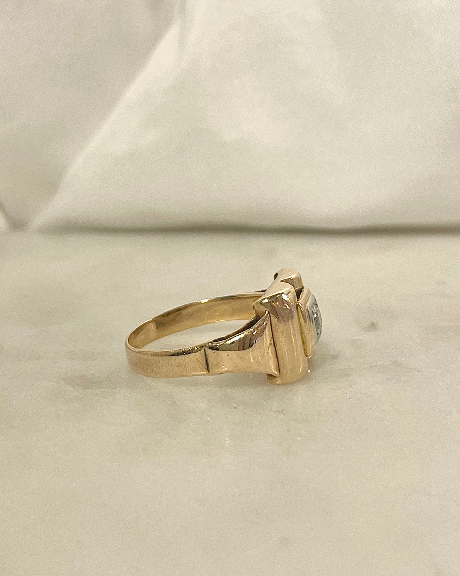 Bague Tank Diamant Vintage &quot;Corine&quot;