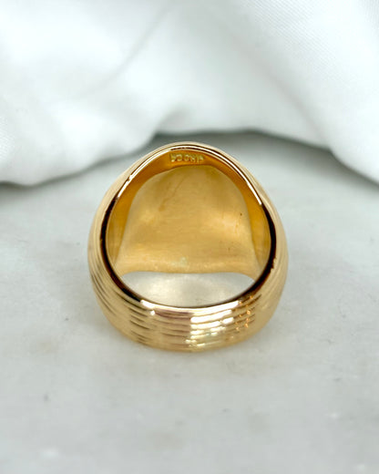 Bague Boule Or Jaune 18 carats 11.22 g signée JRoca