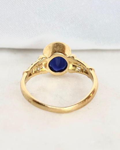 Bague Trilogie Saphir 1.82 carat &amp; Diamants &quot;Nélia&quot;