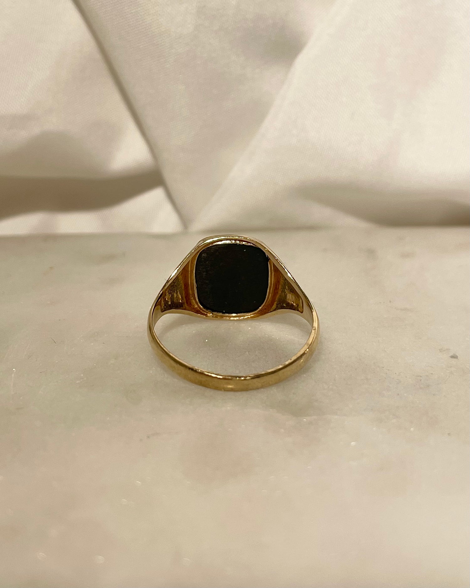 Chevalière vintage Onyx &quot;Janis&quot;