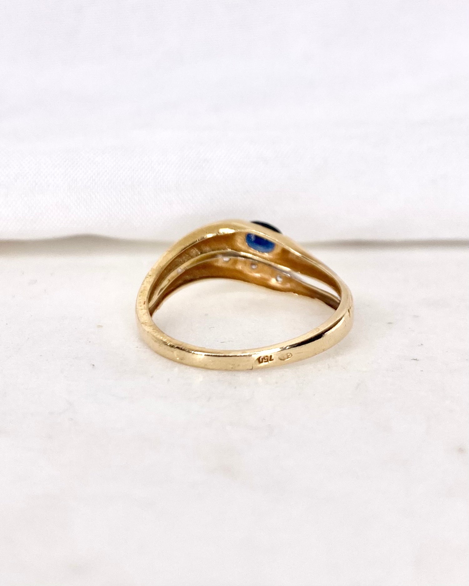 Bague Jonc Saphir &amp; Diamants &quot;Azea&quot;